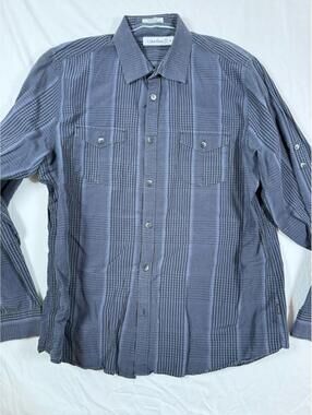 Calvin Klein Men's Long Sleeve Button-Up Shirt L/G